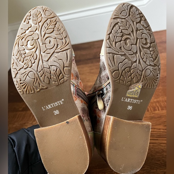 SPRING STEP L’ARTISTE Coralie Booties Leather Southwest‎ Cowgirl Art to Wear 36 - Picture 10 of 15